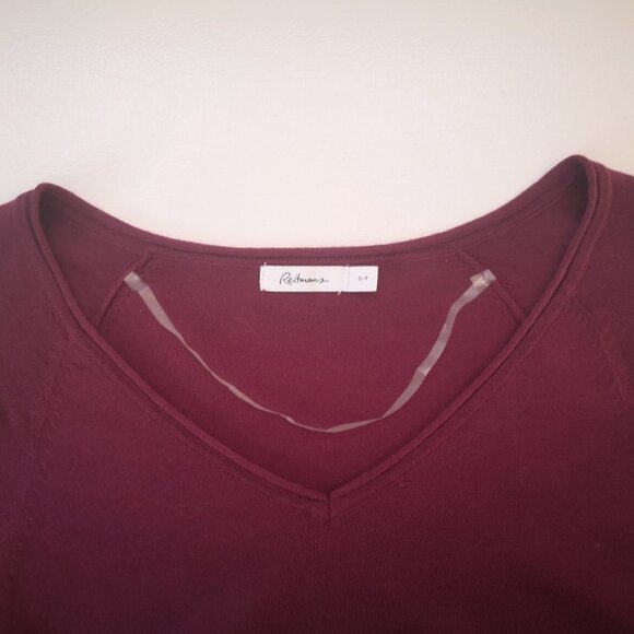 Reitmans Ladies Size Small Long Sleeves Lightweight Burgundy Sweater - Picture 4 of 10